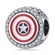 berloque charm escudo steve rogers  prata 925