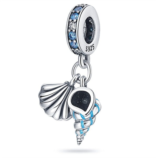 berloque charm concha  prata 925