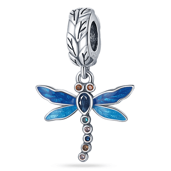 berloque charm dragonfly  prata 925
