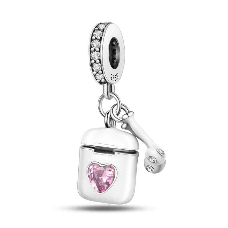 berloque charm fones  prata 925