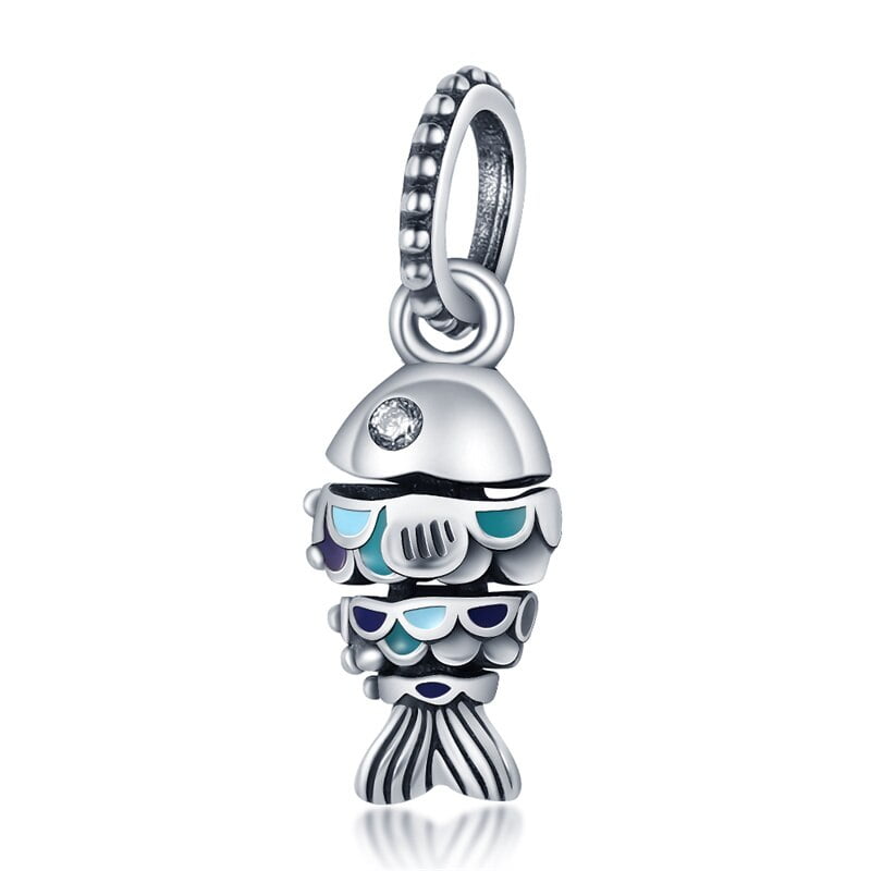 berloque charm fish  prata 925