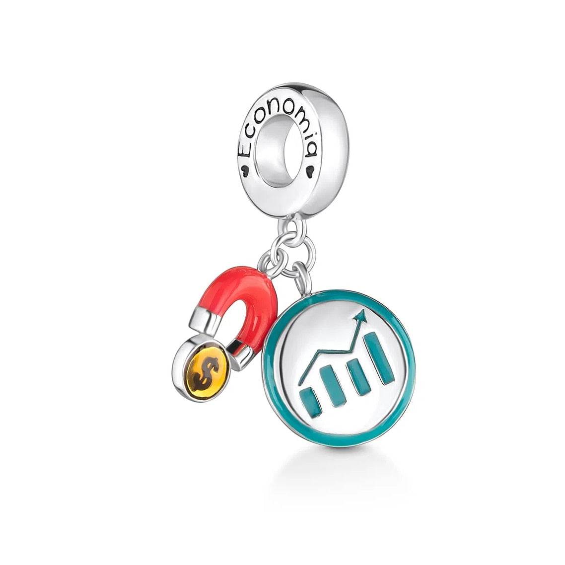 pendente em prata 925  charm profisses economia