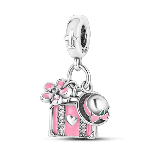 berloque charm viajante  prata 925
