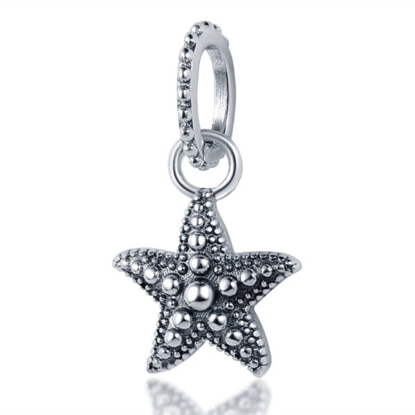 berloque charm estrela do mar  prata 925