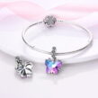 berloque charm magic butterfly  prata 925