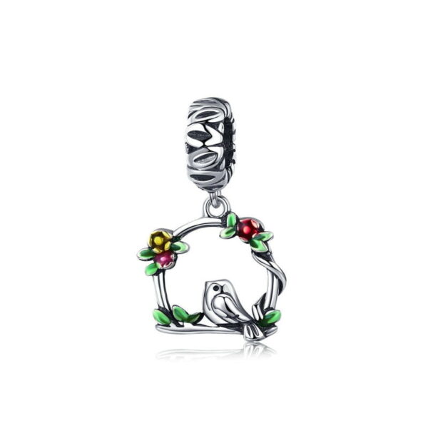 berloque charm bird  prata 925