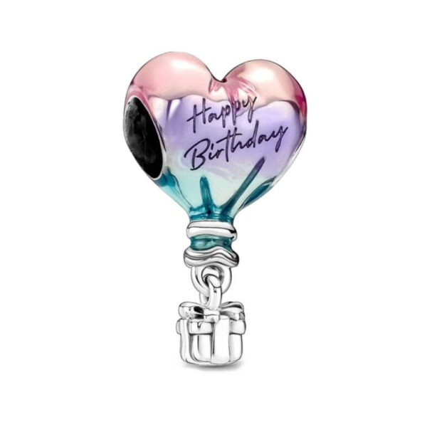 berloque charm happy birthday  prata 925