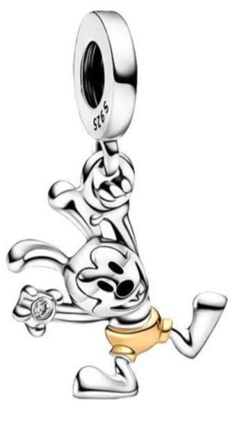 berloque charm mickey 100 anos  prata 925