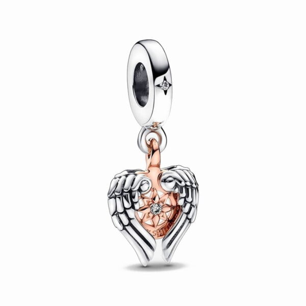 berloque charm love wings  prata 925
