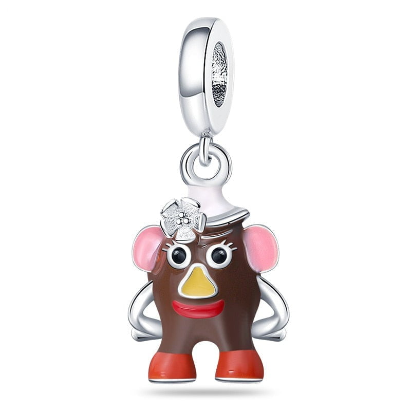 berloque charm sra cabea de batata  prata 925