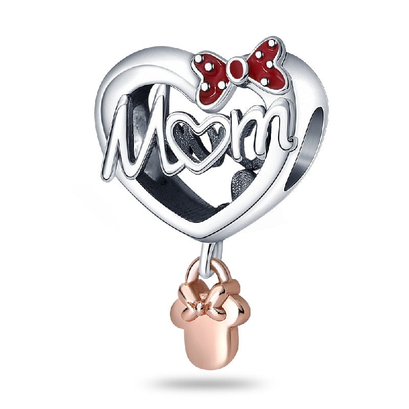 berloque charm mom minnie  prata 925