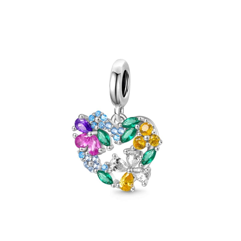 berloque charm color garden  prata 925