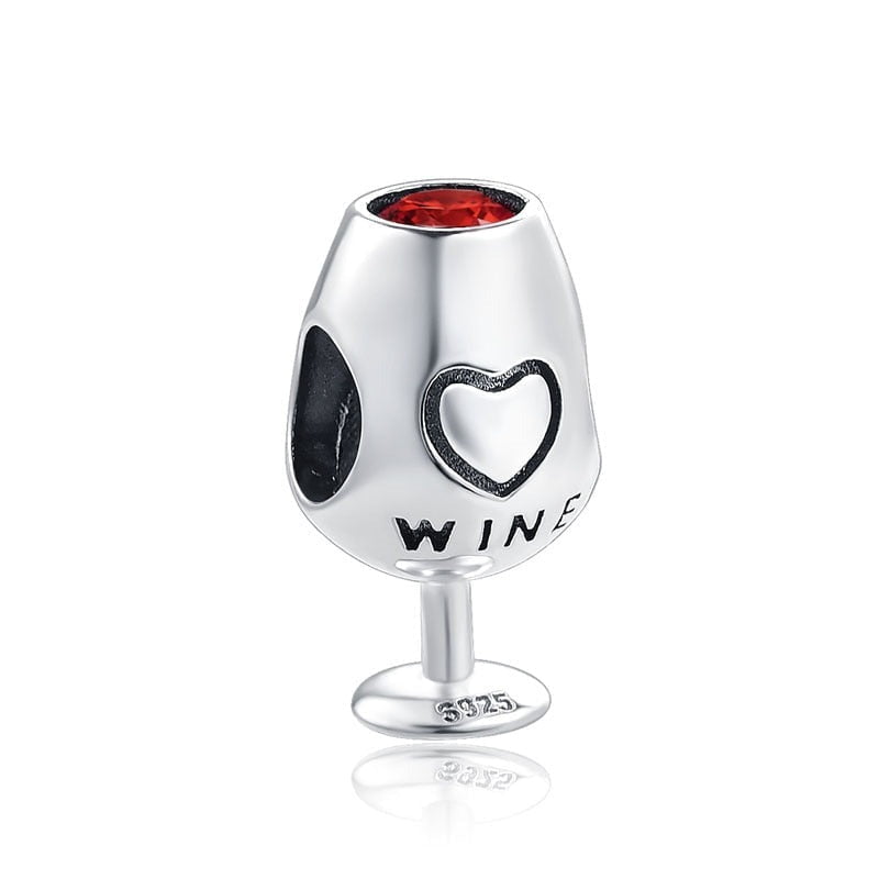 berloque charm wine  prata 925