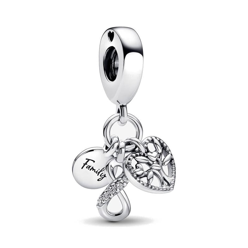 berloque charm family  prata 925