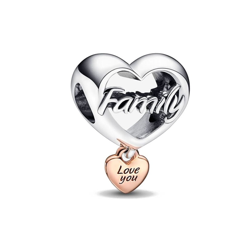 berloque charm family  prata 925
