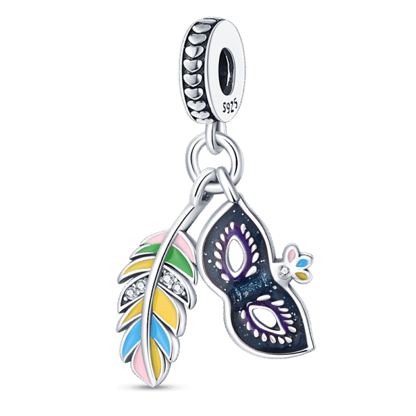 berloque charm carnaval  prata 925