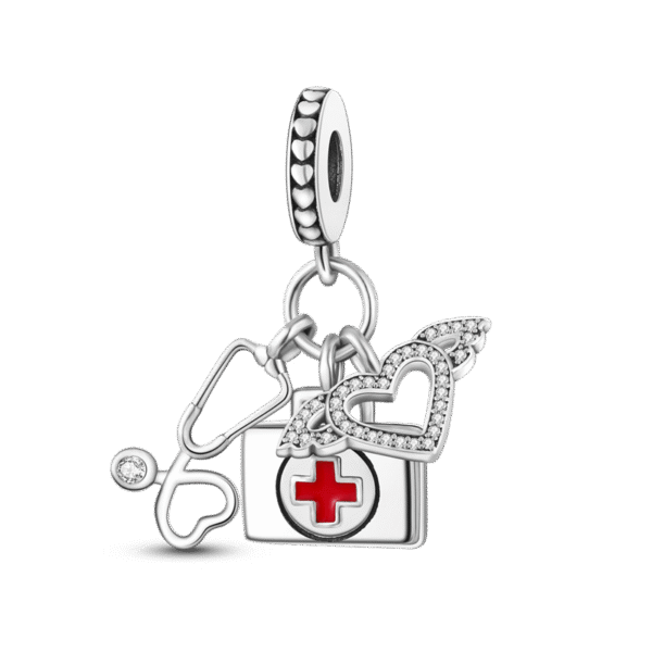 berloque charm medicina  prata 925