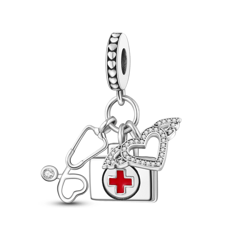 berloque charm medicina  prata 925