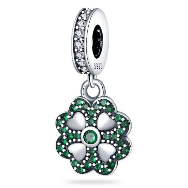 berloque charm trevo ll  prata 925