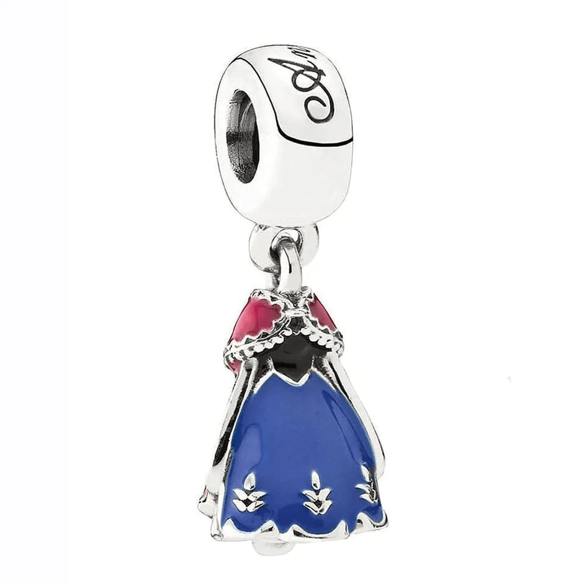 berloque em prata  charm coleo princesas anna