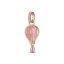 berloque pendente balo de ar quente rose