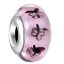 berloque charm pink butterfly  prata 925