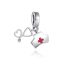 pendente em prata 925  charm profisses medicina