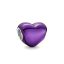berloque charm purple hearth  prata 925
