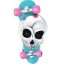 berloque charm skull  prata 925