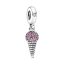 berloque charm pink ice cream  prata 925