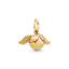 pingente em prata com banho em ouro  charm pomo de ouro harry potter