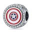 berloque charm escudo steve rogers  prata 925