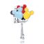 berloque charm mickey baloon  prata 925