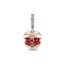 berloque charm true love  prata 925 com banho rose