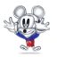 berloque charm mickey e minnie  prata 925