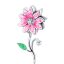 berloque charm summer flower  prata 925